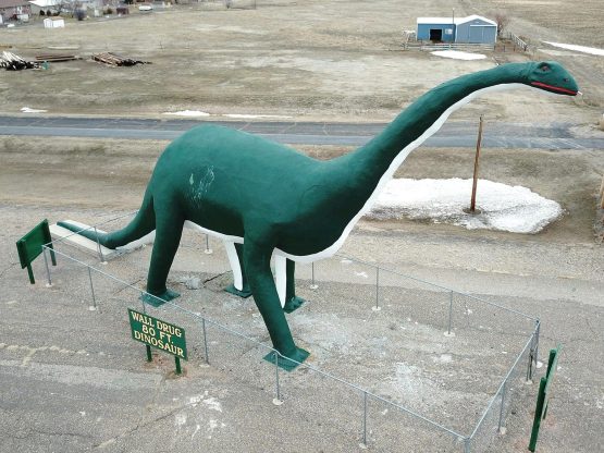 80 foot dinosaur at Wall Drug in Wall, SD 80 foot dinosaur at Wall Drug in Wall, SD