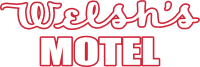 Welsh's Motel logo with red outline